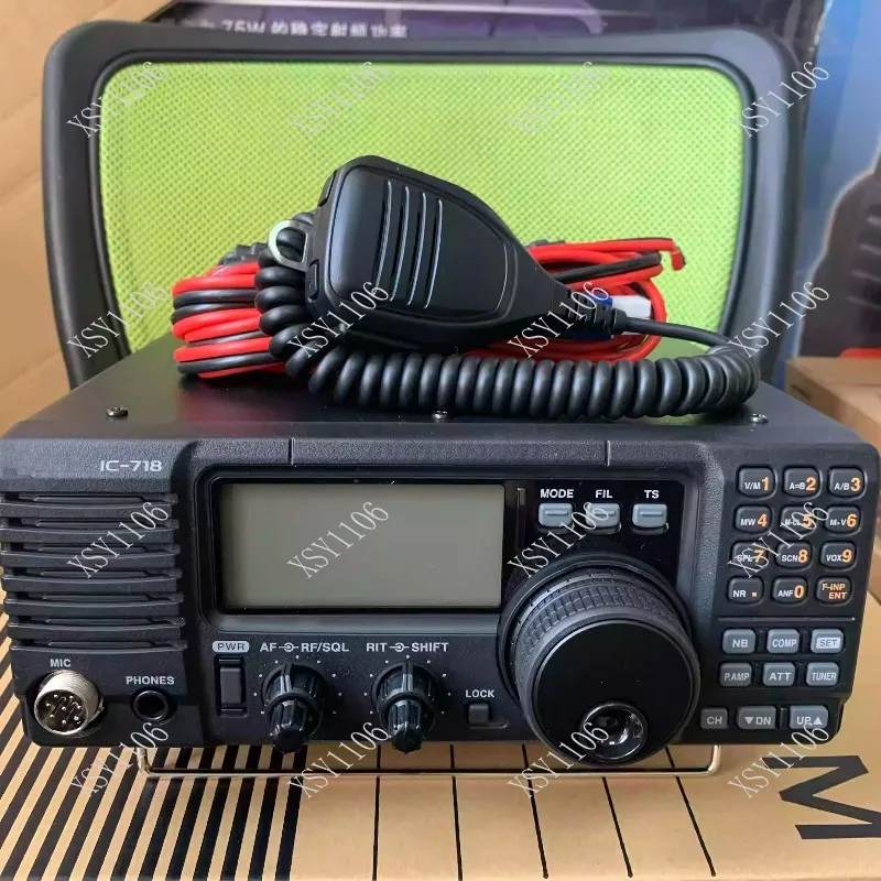 Yaesu IC-718 100W HF SSB Transceiver Full Band Mobile Radio for Amateur Radio Communication
