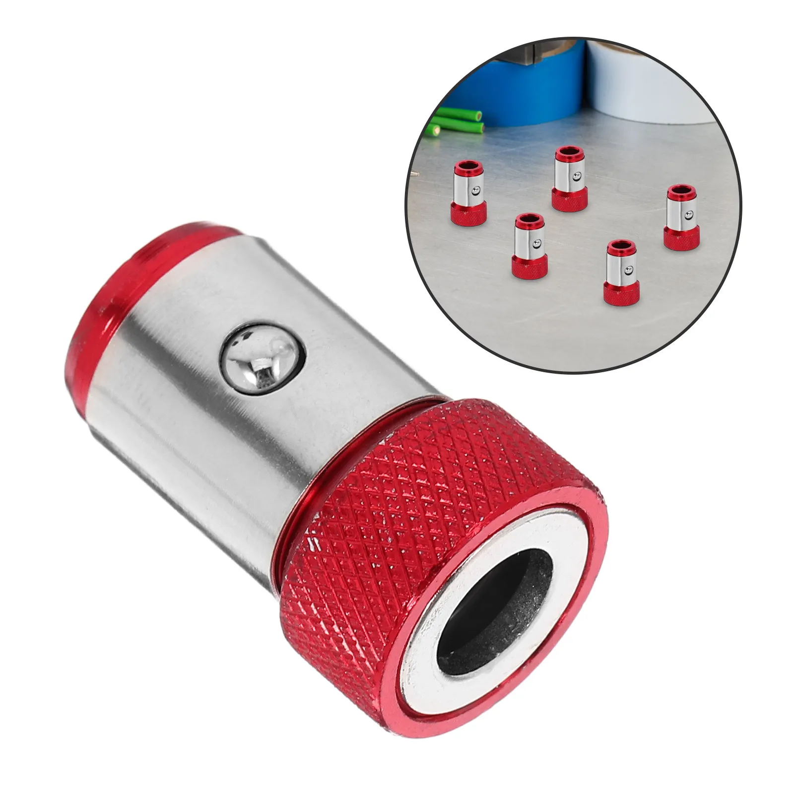 5Pcs Screwdriver Bit Magnet Boosters Metal Holders Magnetic Bit Sleeve Ring Support for Stable Efficient Workbench