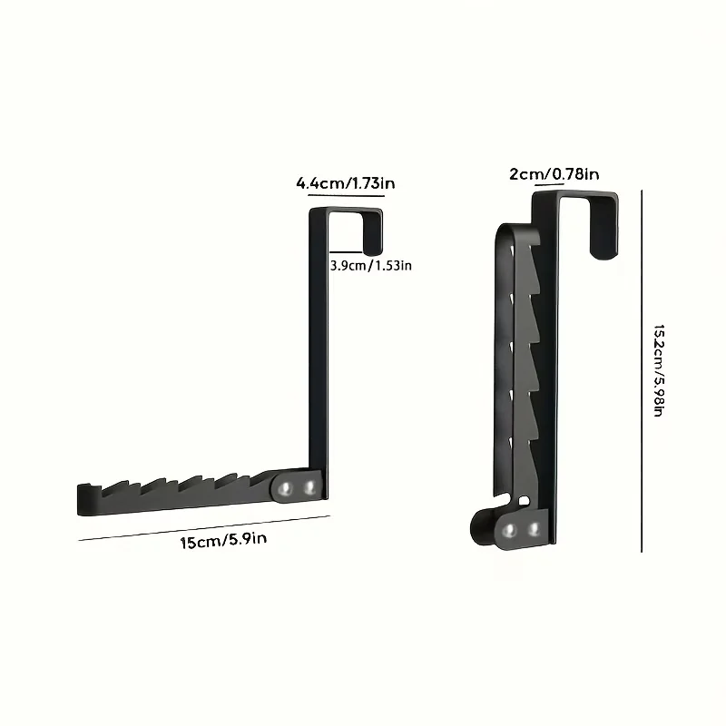 1pc Foldable Metal Door Hook, Easy storage, space-saving, sturdy and durable with strong load capacity. Perfect for hanging