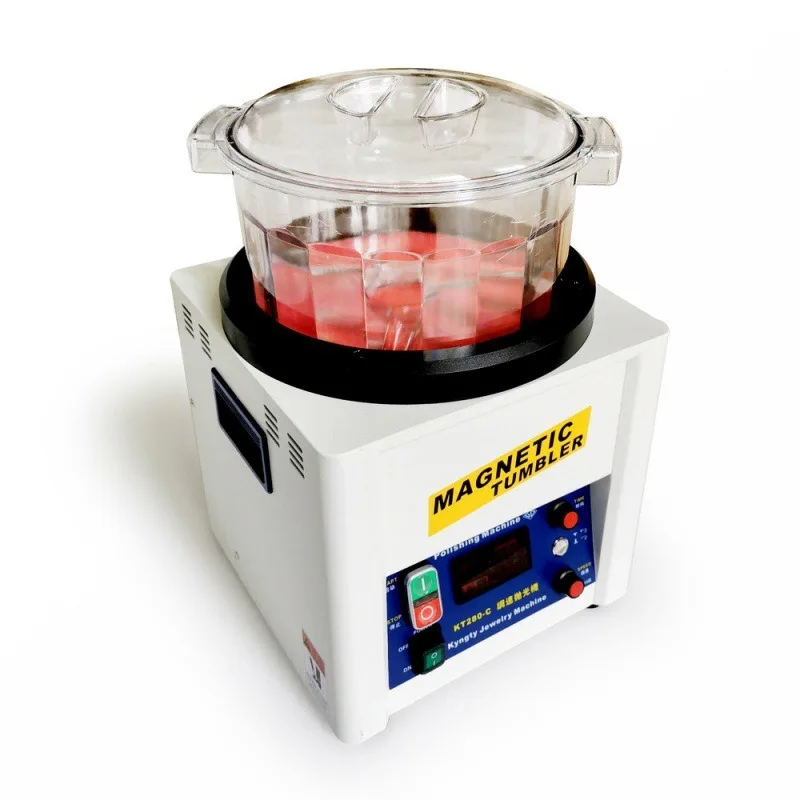 Electromagnetic strong magnetic polishing machine, jewelry polishing and deburring