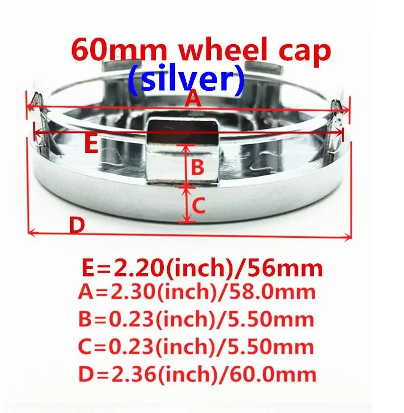 4pcs 56mm 60mm N LINE Car Wheel Center Cover Hub Cap Nline Badge Emblem Sticker Car Styling for Hyundai Auto Accessories