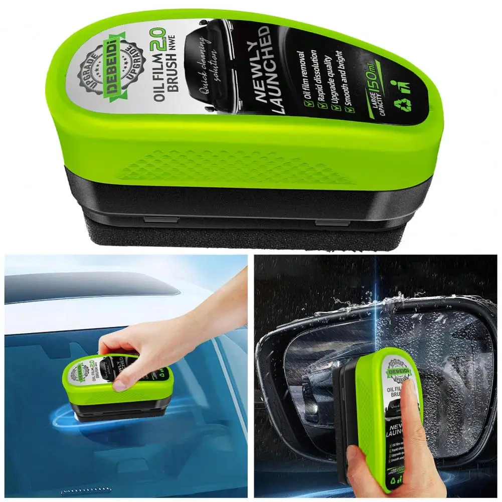 Car Glass Oil Film Cleaning Brush Windshield Cleaner with Ergonomic Handle Windshield Maintenance Cleaning Brush