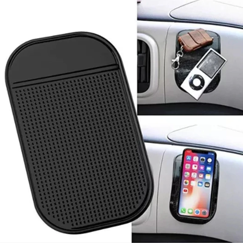 Car Dashboard Anti-Slip Rubber Pad Universal Non-Slip Car Adhesive Mat for Phones Sunglasses Keys Electronic Devices Organizer