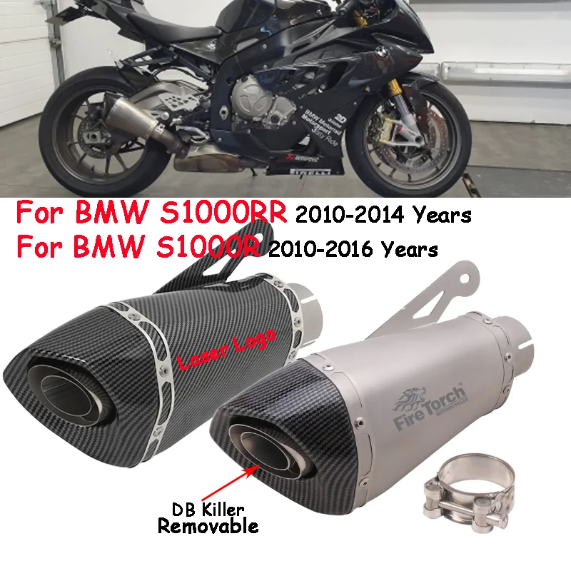 

Slip On For BMW S1000RR 2010 - 2014 S1000R 2010- 2016 Motorcycle Exhaust Escape Systems Modify GP Racing 60mm Muffler DB Killer