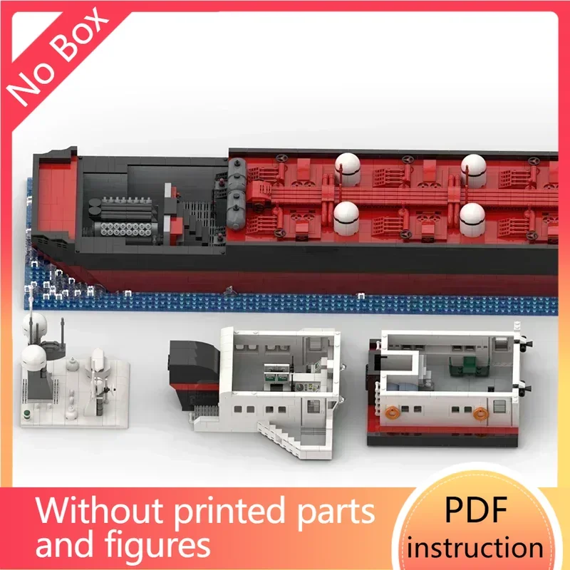 

Moc Building Bricks Modern Port Ship Model Giant Oil Tanker Technology Modular Blocks Gifts Toys DIY Sets AssemblyChristmas