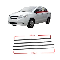 4 Pieces Outside Windows Glass Rubber for Chevrolet Sail 2010-2014 Sedan Sealing Rubber for Sail  Weather Strip Saloon