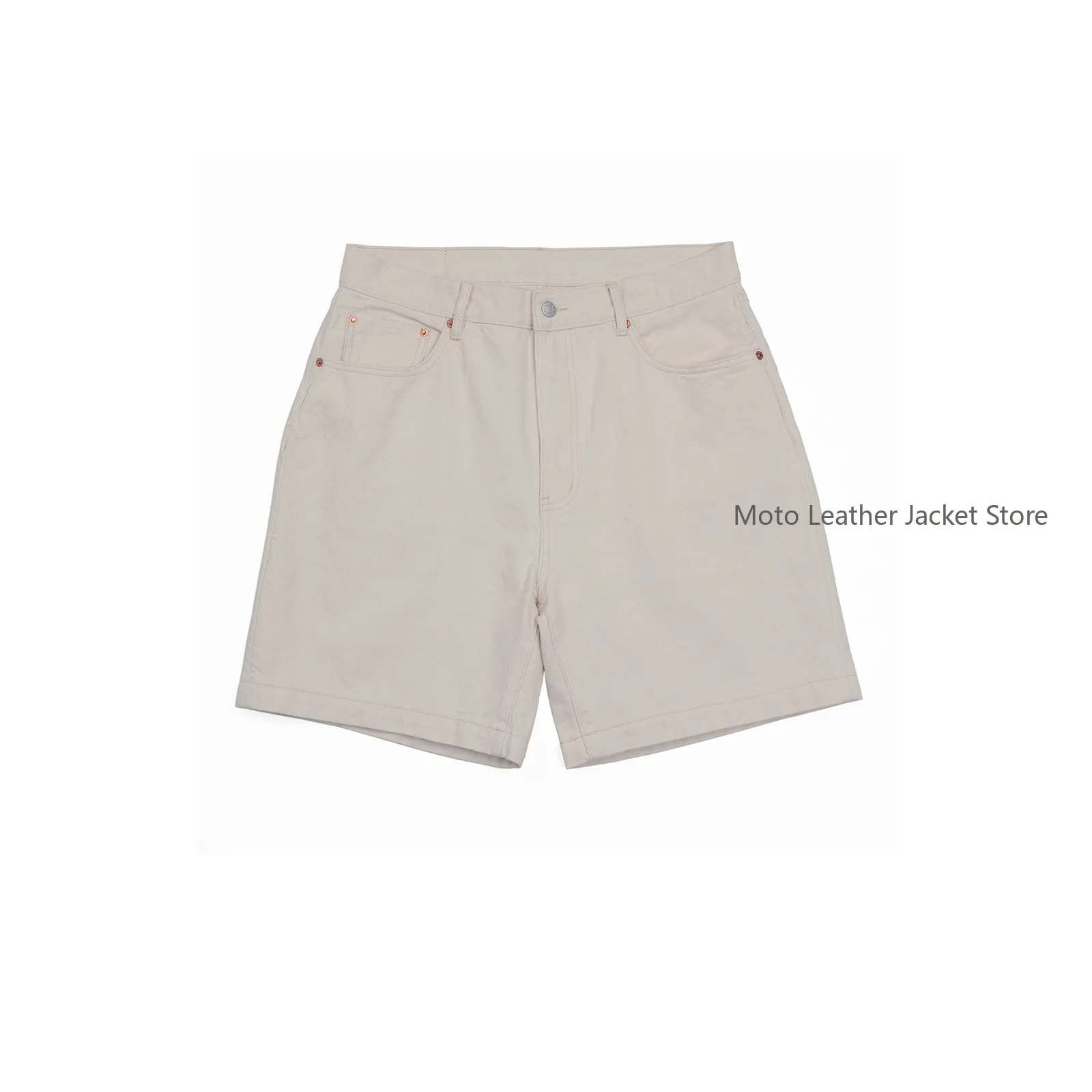 Cottonseed Hulls 14oz Denim Shorts Unfinished Raw Denim Amekaji American Vintage Casual Shorts