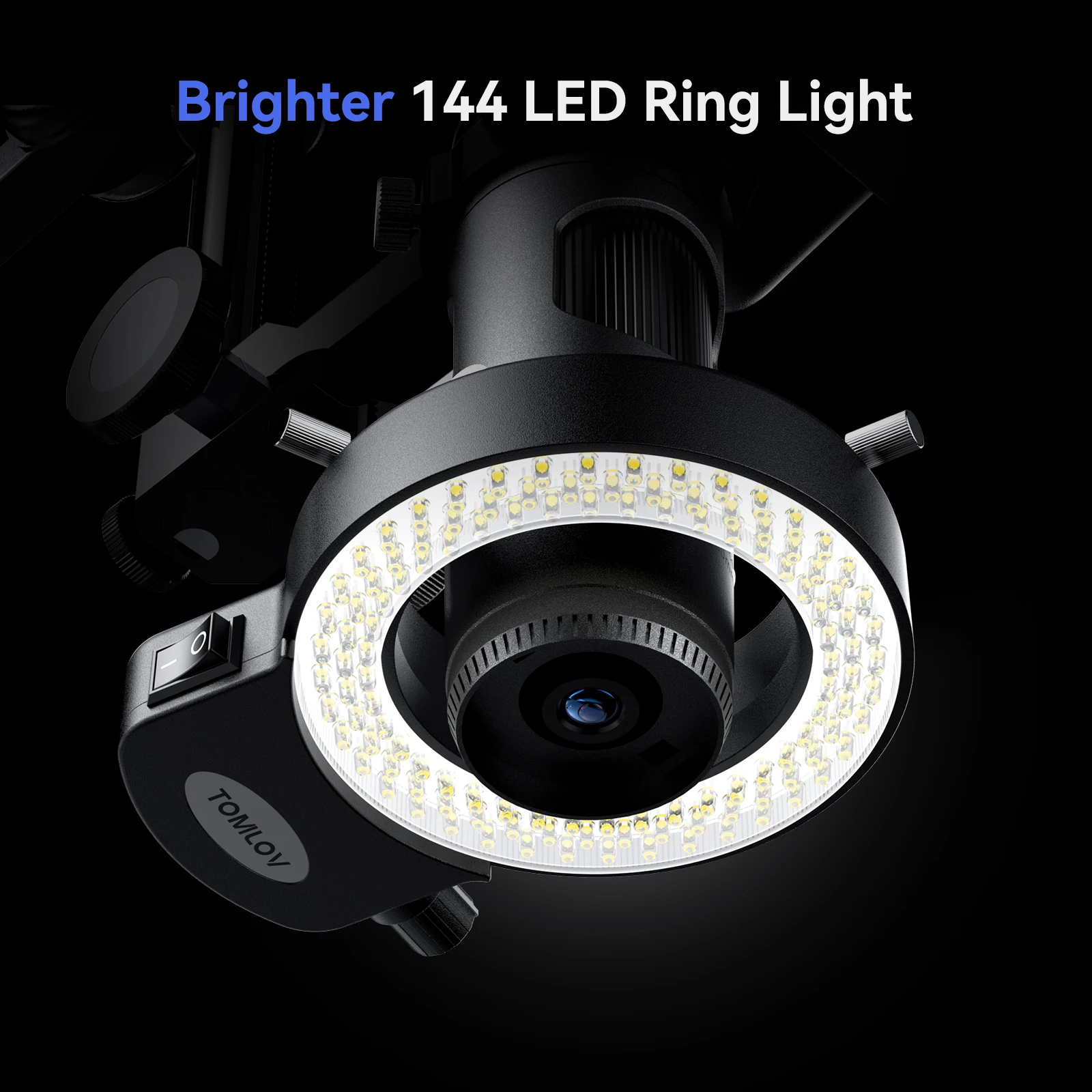 Imagem -03 - Tomlov-microscópio de Solda Digital Flex Microscopio Ring Light para Reparação Microscópios Hdmi Lens Coin 2000x 10.1 Dm602