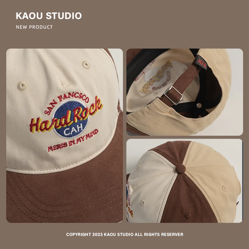 Hat Female Hip Hop Contrast Color Flat Brim Men's Street Baseball Cap All-Match Parent-Child Peaked Cap