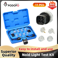 Podofo 11PCs Noid Light Test Kit Fuel Injector Tester Tool Noid Light Set Fuel Light Fuel Injector Tester Kit for GM Ford Geo