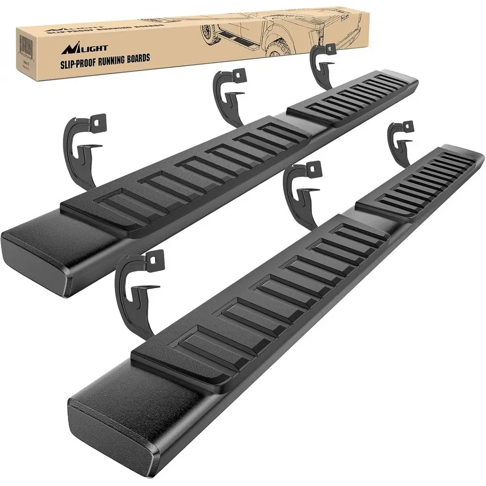 

Running Boards for 2009-2014 Ford F-150 Super Crew Cab 4 Full Size Doors 6 Inch Side Step Nerf Bars Black