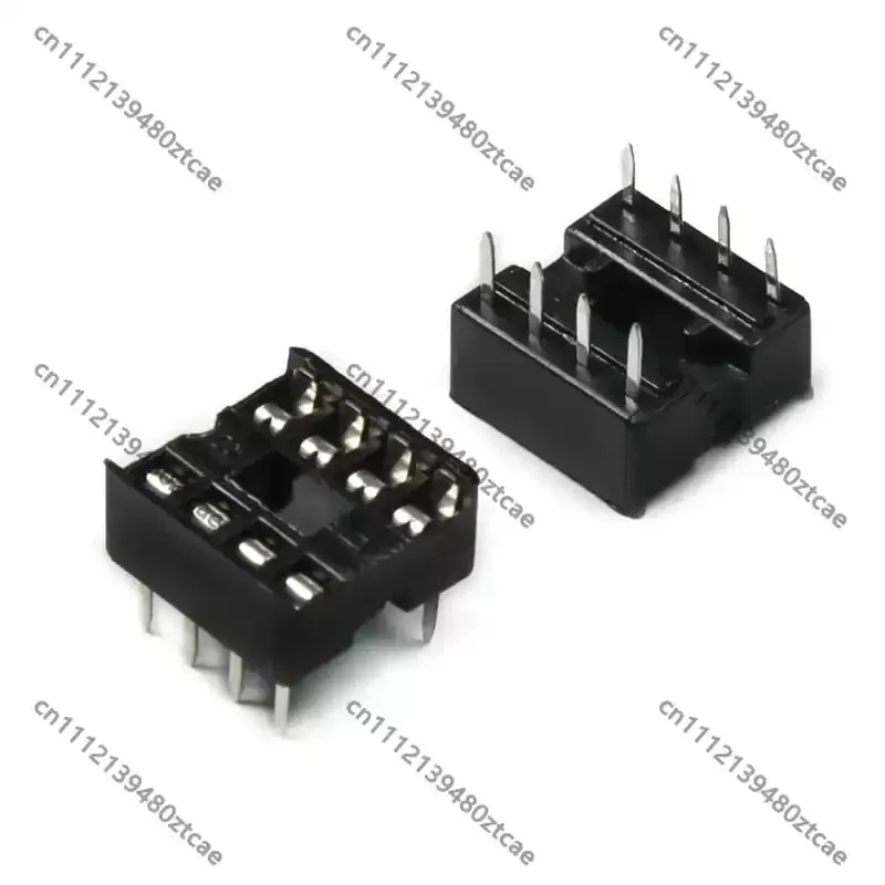 Square Hole DIP-8 Through Hole IC Socket, Chip Holder, Electronic Integrated Circuit PCB Socket