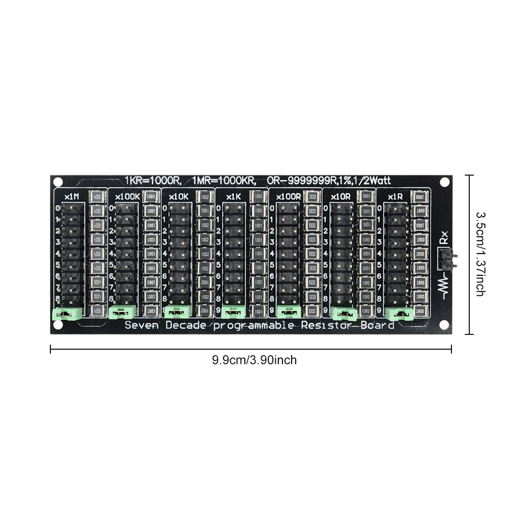 Scheda resistore programmabile a otto dieci anni 0.1R-muslimate 0.1-9.99999mr (0-10MS) precisione passo 0.1R 1/2 W modulo di resistenza SMD