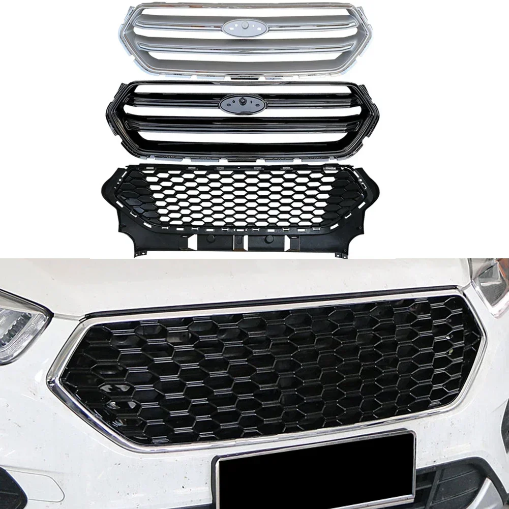 Car Front Racing Grilles Bumper Grill Honeycomb For Ford Escape Kuga 2017 2018 2019