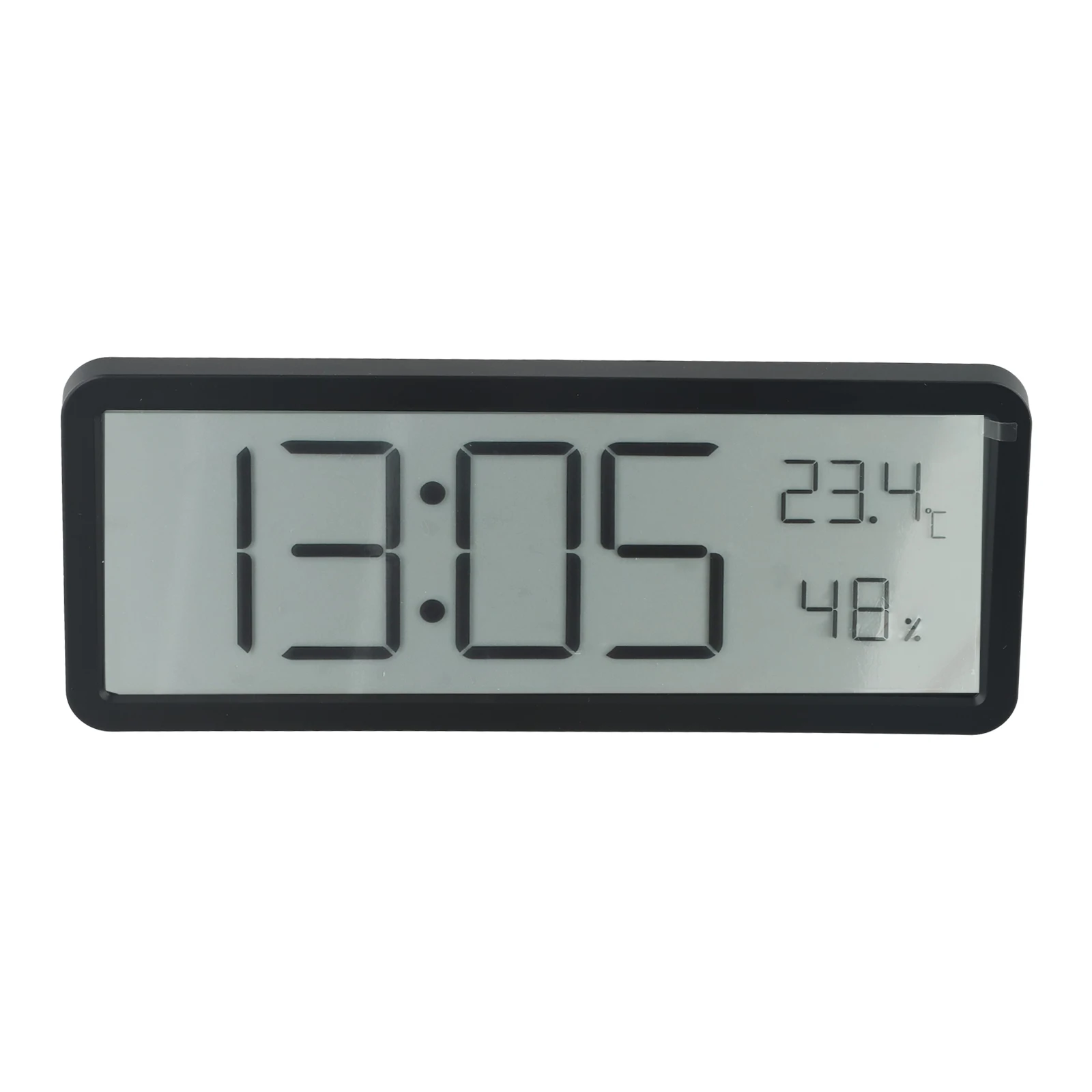 

LCD Screen Digital Alarm Clock Temperature Humidity Display Electronic Wall Clock Household Supplies Home Decor 20.2cmx2cmx8cm