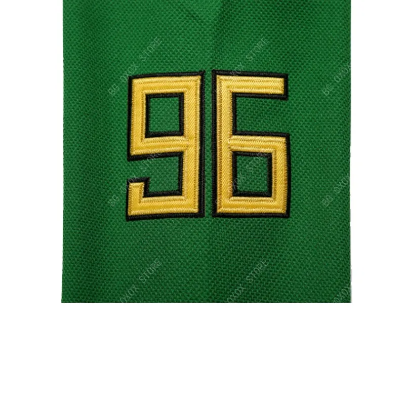 Maglia da hockey su ghiaccio Mighty Ducks 99 Banks 96 Conway 66 Bombay 33 Goldberg Maglie per abbigliamento sportivo da esterno Cucito Ricamo Verde Nero