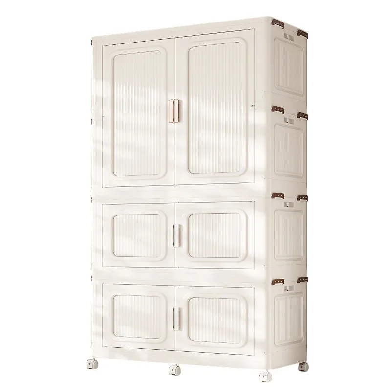 

Storage cabinet, folding, multi layer, enlarged with cabinet door, storage