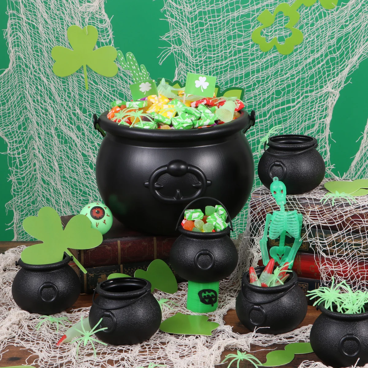 Decorate Baby Witch Decorations Outdoor Pumpkin Caldrons Cauldron Pot Halloween Candy Bucket