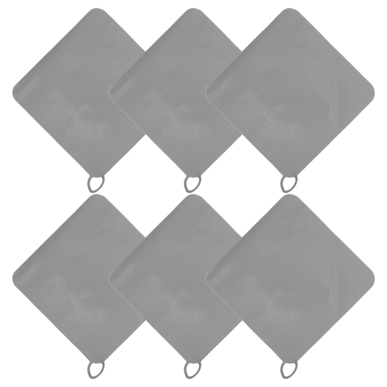 Tampon de vidange en Silicone gris, 6 pièces, 5.89x5.89, couvercle universel pour salle de bains, cuisine, buanderie, douche, sous-sol, évier, résistant aux odeurs