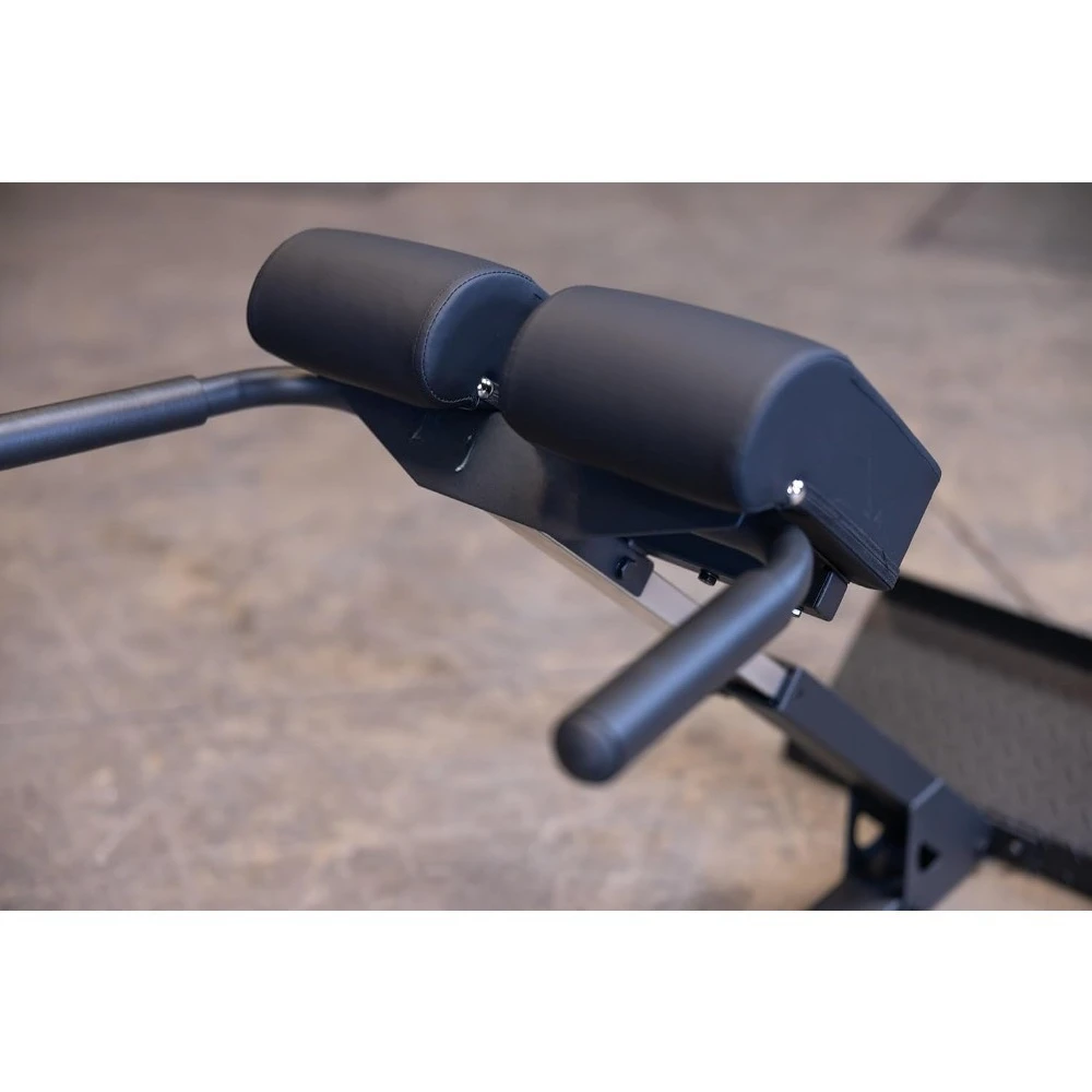 حار بيع! مقعد Hyperextension أسود بزاوية 45 درجة، آلة تمرين الظهر والبطن قابلة للتعديل مع وسادات دعم سميكة للمنزل #3