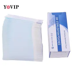 200Pcs S/M Disposable Sterilization Disinfection Bag Set Nail Tool Sterilizer Kraft Bag Nail Equipment Disinfection Accessories