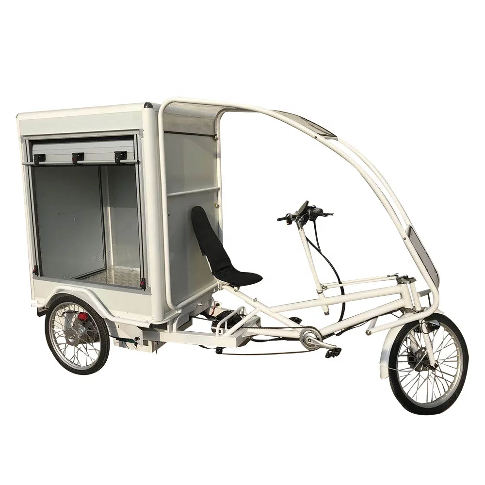 

6 Speed Hydraulic Disc Brakes Large Cargo Box Urban Last Mile Delivery Trikes Electric Tricycle