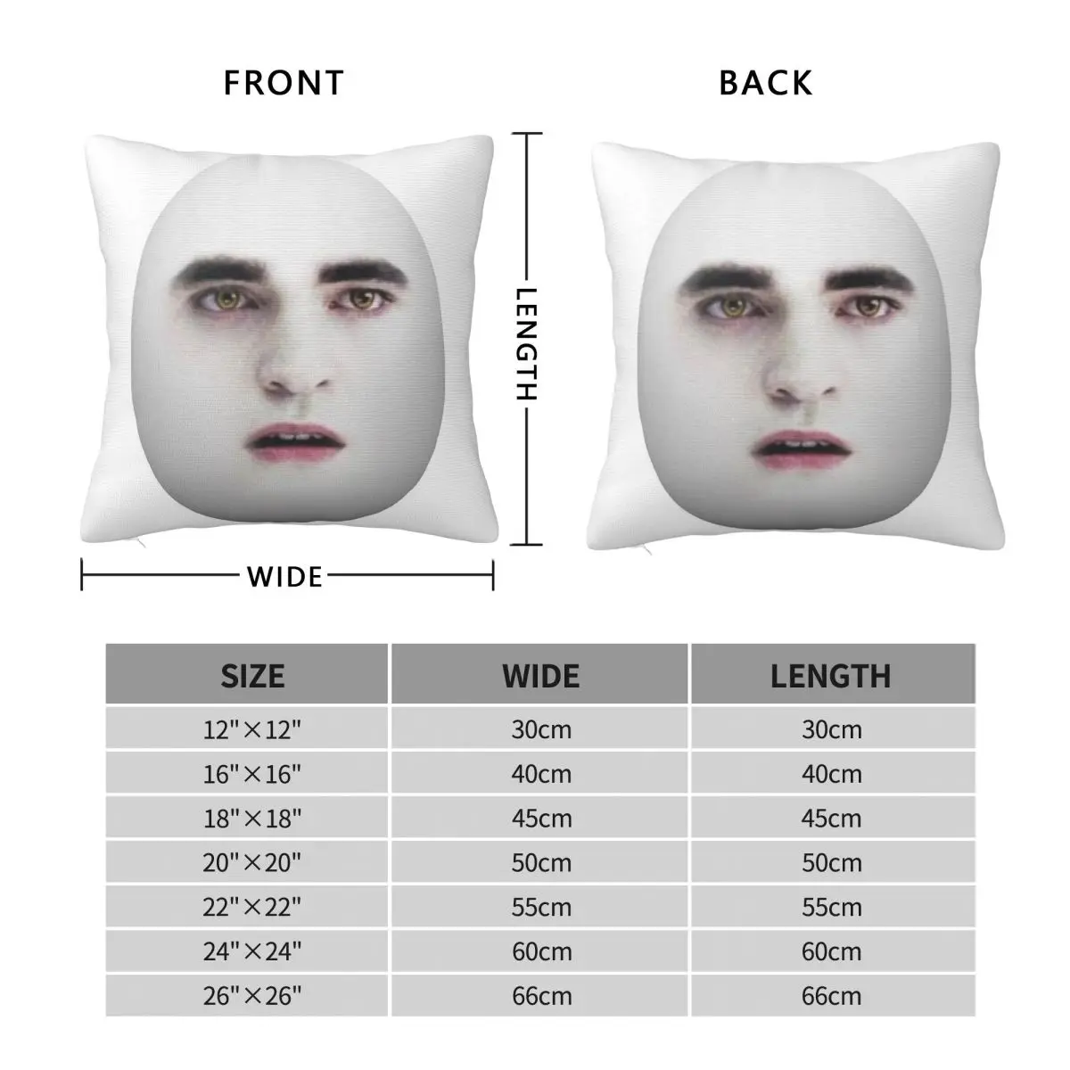 Twilight Saga Edward Cullen Pillowcase Polyester Linen Velvet Creative Zip Decor Throw Pillow Case Home Cushion Cover 18
