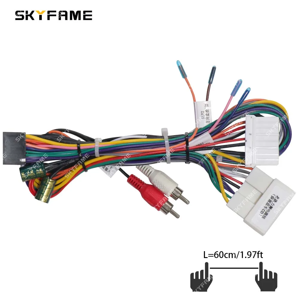 SKYFAME 16Pin Car Wiring Harness Adapter Android Radio Power Cable For Subaru Outback Legacy
