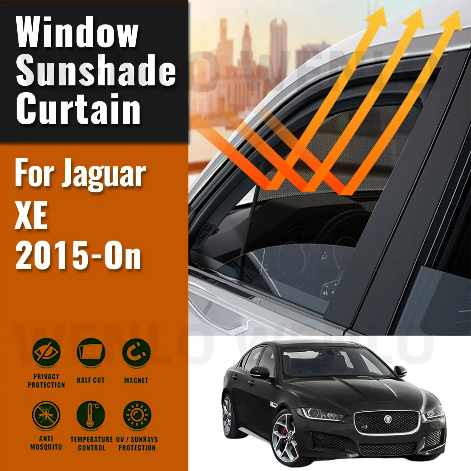 

For Jaguar XE 2023 2022 2021 2020-2015 Car Sunshade Visor Front Windshield Frame Curtain Rear Baby Side Window Sun Shade Shield