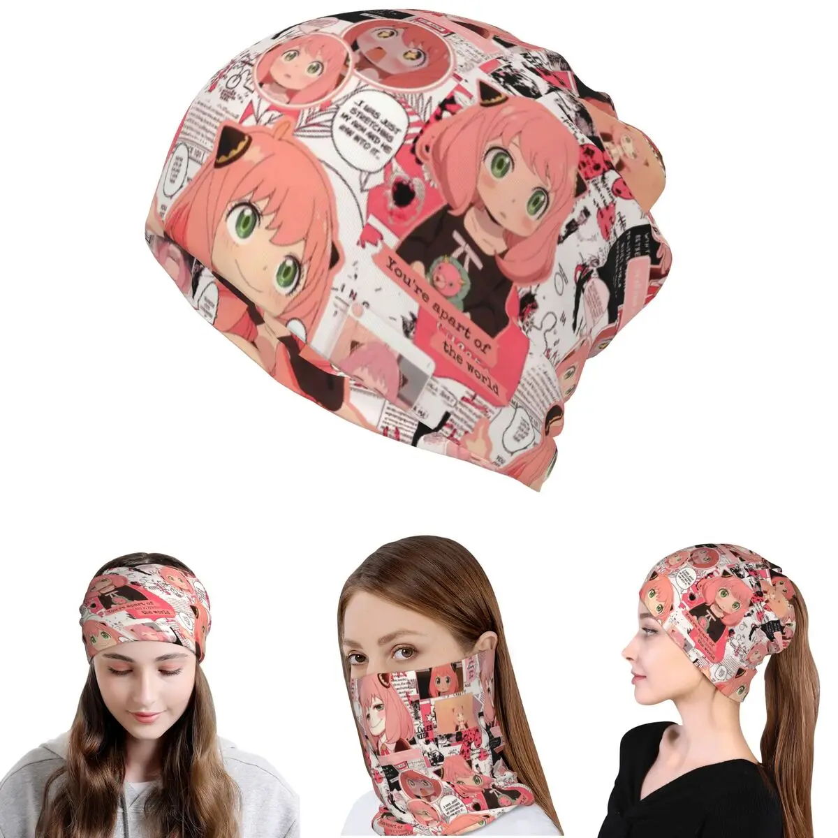 

Многофункциональная бандана-шарф-маска Spy X Family Anya Forger для мужчин и женщин, взрослых, на все сезоны