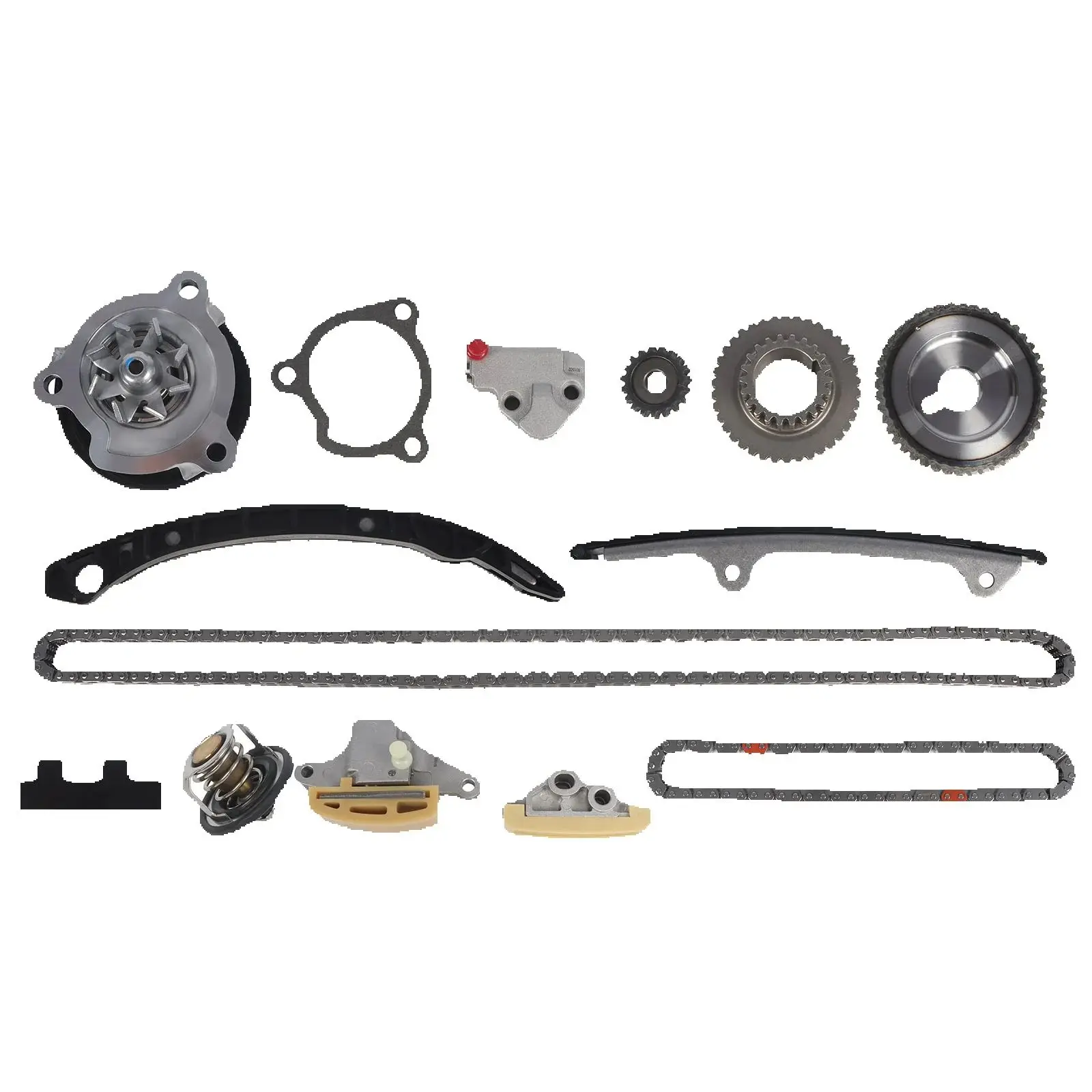 9pcs Timing Chain Kit Water Pump Thermostat 130281E010 For 2007-2009 For Nissan Altima 2.5L QR25DE