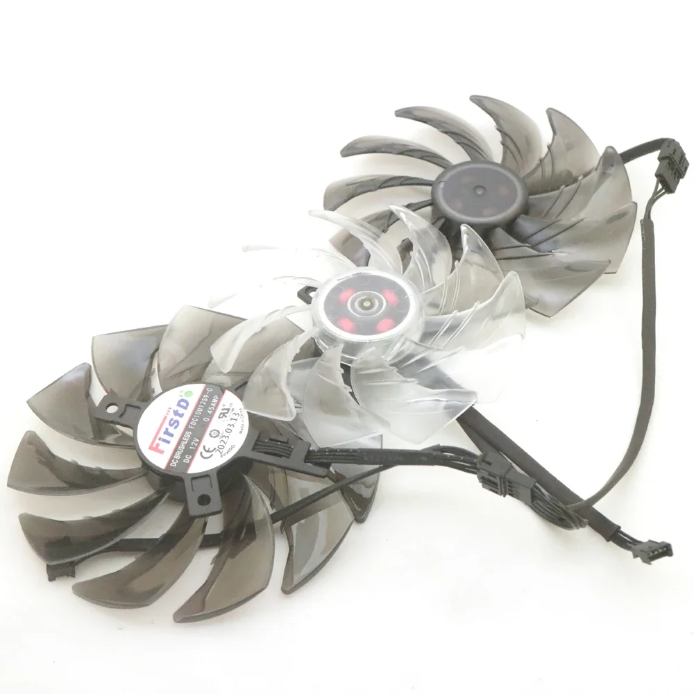 FDC10U12S9-C FDC10H12S9-C 95mm 85mm DC12V 0.45A 0.35A VGA Fan For ASROCK RX 6800XT TaiChi Graphics Card Cooling Fan