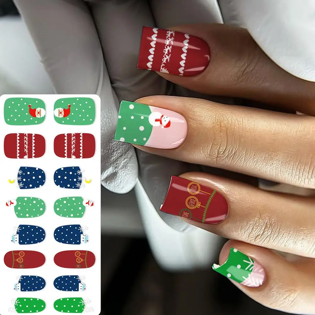 عيد الميلاد الأحمر كامل التفاف هلام مسمار ملصقات ندفة الثلج المنزلق كلوز سانتا ذاتية اللصق هلام عيد الميلاد ملصقات الحرة الخبز الشتاء A8F1 #1