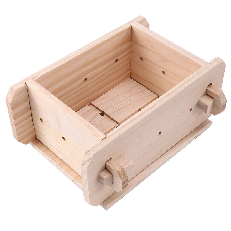 2x Tofu-Form werkzeug, abnehmbare Holz press box, Home Kitchen Tofu Maker Pressform-Kit für DIY Tofu-Form Kochen hand gefertigt