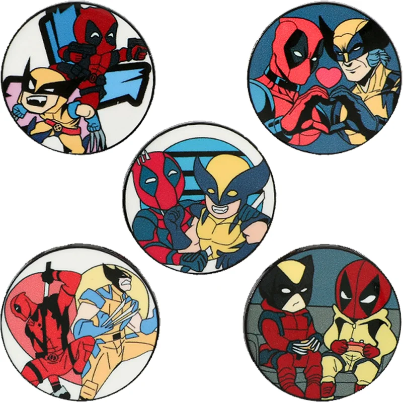 1 Set Marvel Movie Deadpool Wolverine Metal Brooch for Backpack Enamel Pins for Fans Collect Badge Accessories Gifts