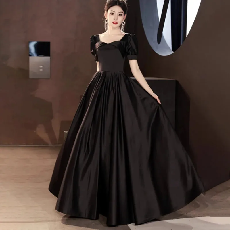 

Banquet Evening Dresses Women's 2025 New Slim Princess Student Light Luxury Birthday Party Annual Meeting Host Graduation Dress