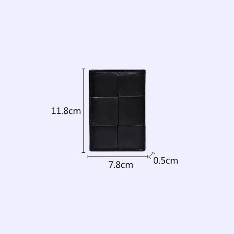 Fashionable Sheepskin Woven Small Wallet Women Brand Design Bifold Zip Closure Real Leather Coin Purses Card holders Money Bag