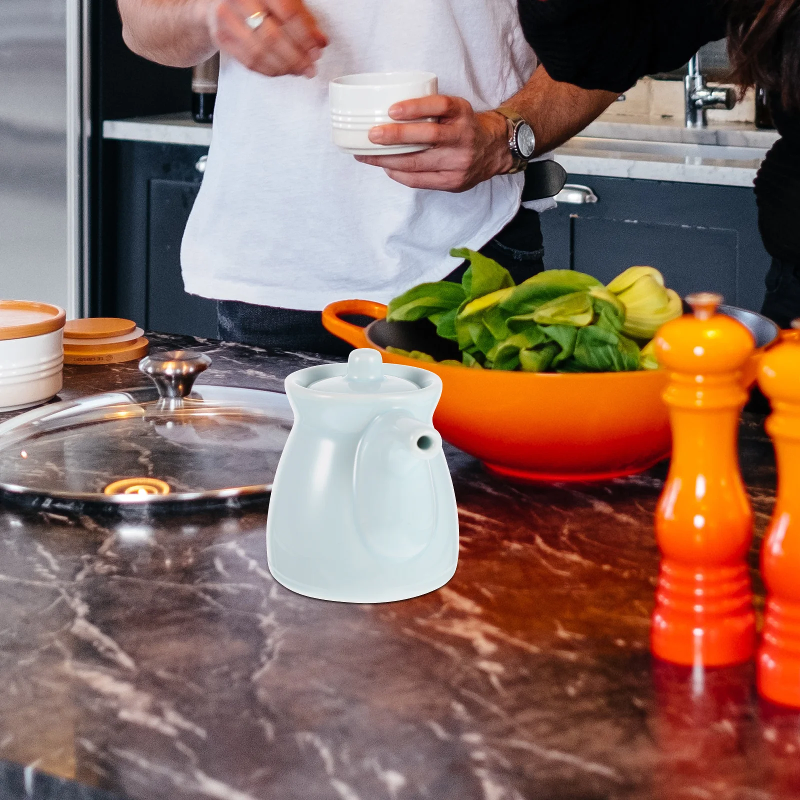 

Ceramic Vinegar Bottle Soy Sauce Dispenser Condiment Containers Lids Safe Long Serving Life Vinegar Dispenser