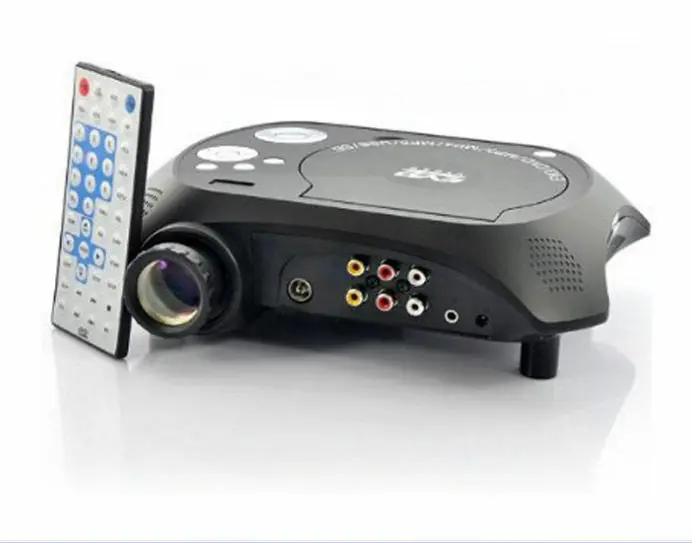 LED Multimedia Projector with Built-in DVD Player 480x320 Resolution Supports USB/SD Card/Game Ports, Home Entertainment System