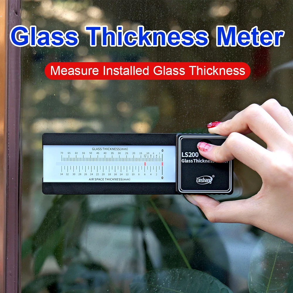 LS200 Double Triple Glazing Low-E Glass Thickness Gauge Single Side Measurement Measuring Tool Glass Thickness Meter