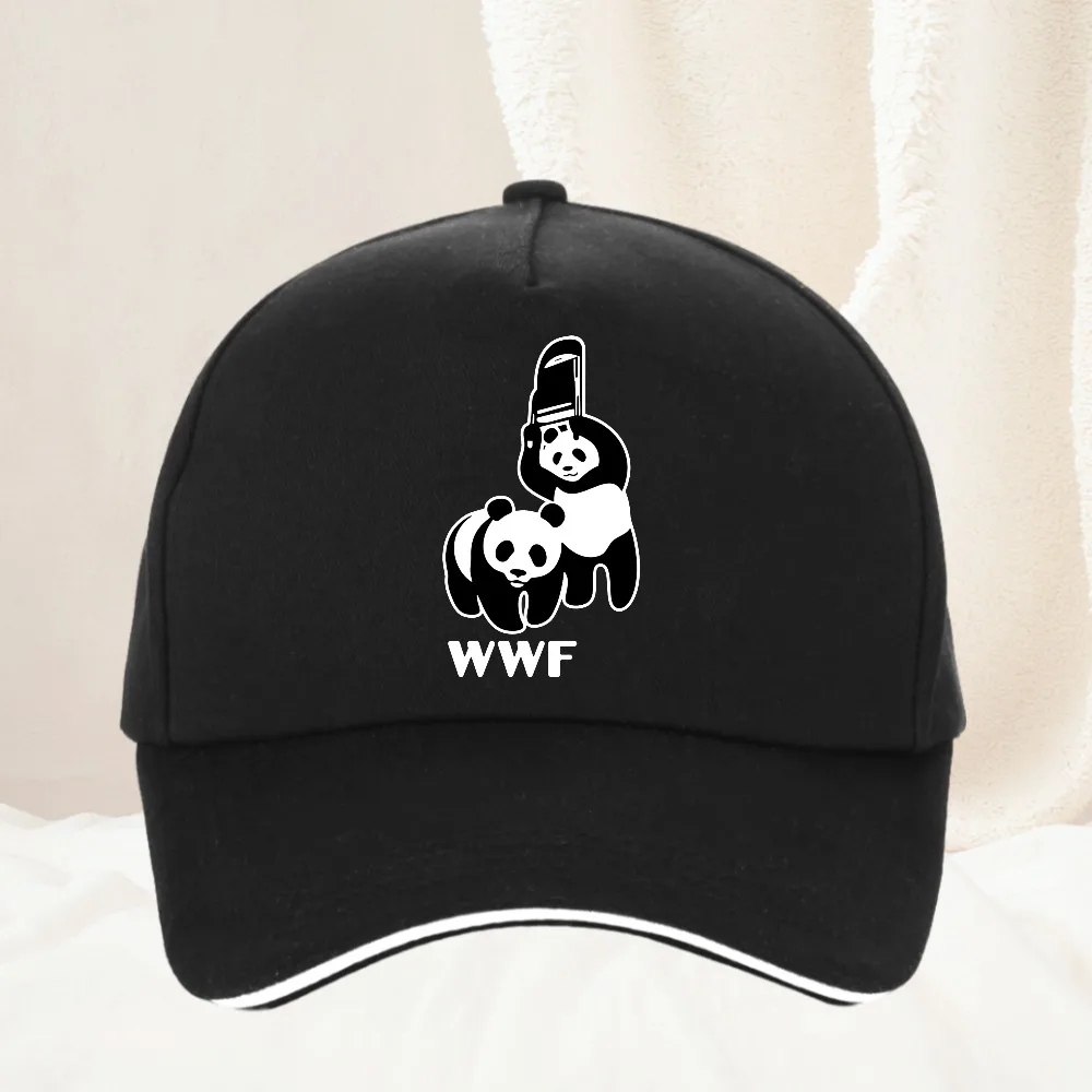 Boné Retro WWF Panda Bear Unissex, Acessório Divertido para Luta, Presente de Verão