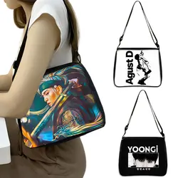 Agust.D KPOP Schulter Taschen D2 Daechwita Frauen Handtasche D-2 Umhängetaschen für Reise Suga Min Yoongi Kupplung AGUST D Tote tasche