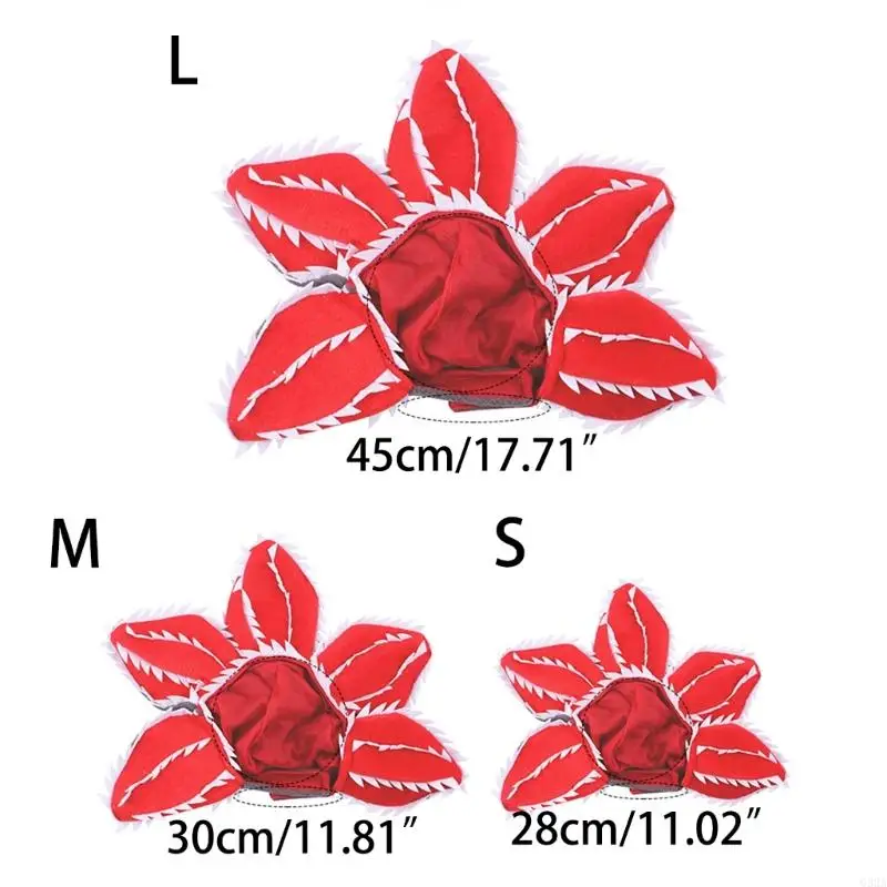 G32A الشيطان القبعة المذهلة للزهور القبعة للكلاب/مهرجان القطط مستلزمات تأثيري