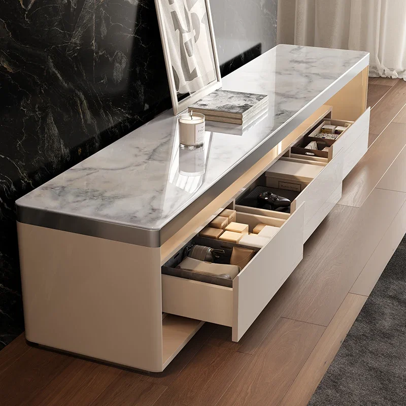 

Movies Monitor Tv Stands Modern Whiteluxury Designer Drawers Tv Stands Aesthetic Minimalist Office Wood Muebles Home Furniture