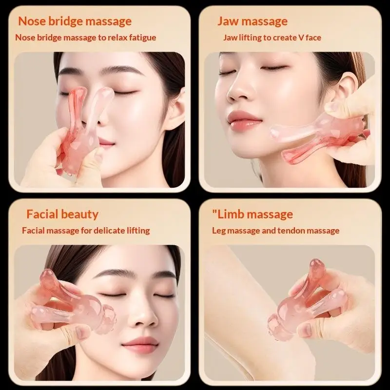 

Multifunctional Resin Nose Scraping Massager Facial Scraping Massager Head Scalp Massage Comb Rib Shifting Rod Acupoint Stick