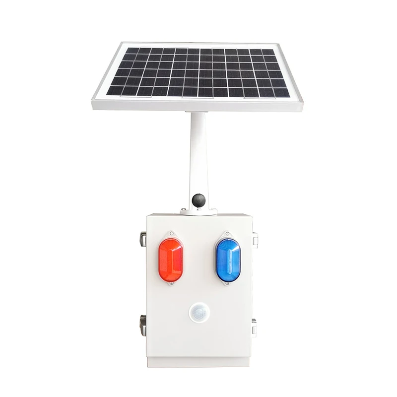 TY602 Outdoor Waterproof Solar Panel Powered microwave Sound-light Alarm for Forest Fire Safe Voice Prompt