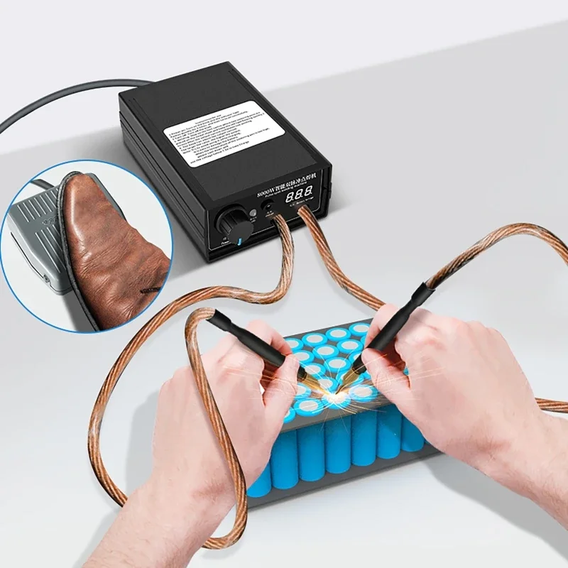 8000W DIY Storage Touch Welder Adjustable 18650 Li-ion Battery Spot Welding Home Energy Small Portable Spot welding Machine