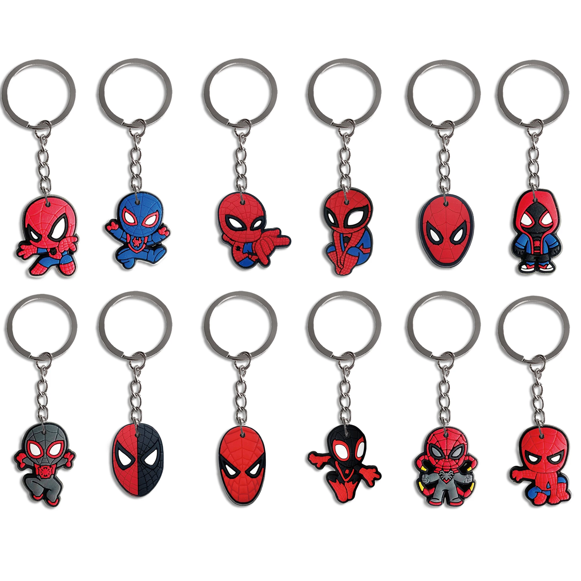 

10Pcs Spidey And His Amazing Friends Keychain for Party Favors, Keyring for Classroom School Day Birthday Party Supplies Gift