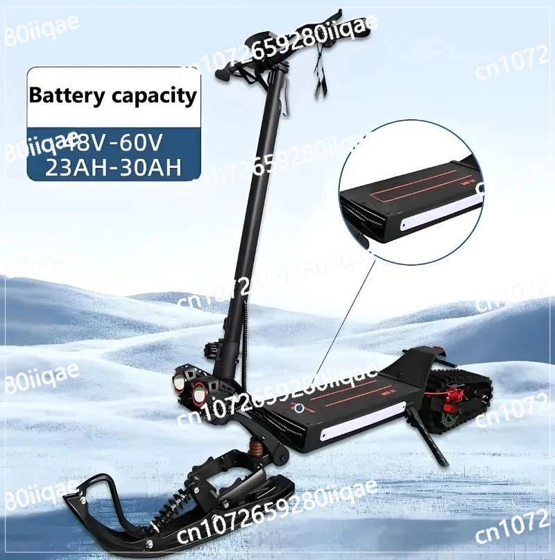 

3-in-1 Electric Scooter Waterproof 30ah Electric Snow Sled Ski Scooter