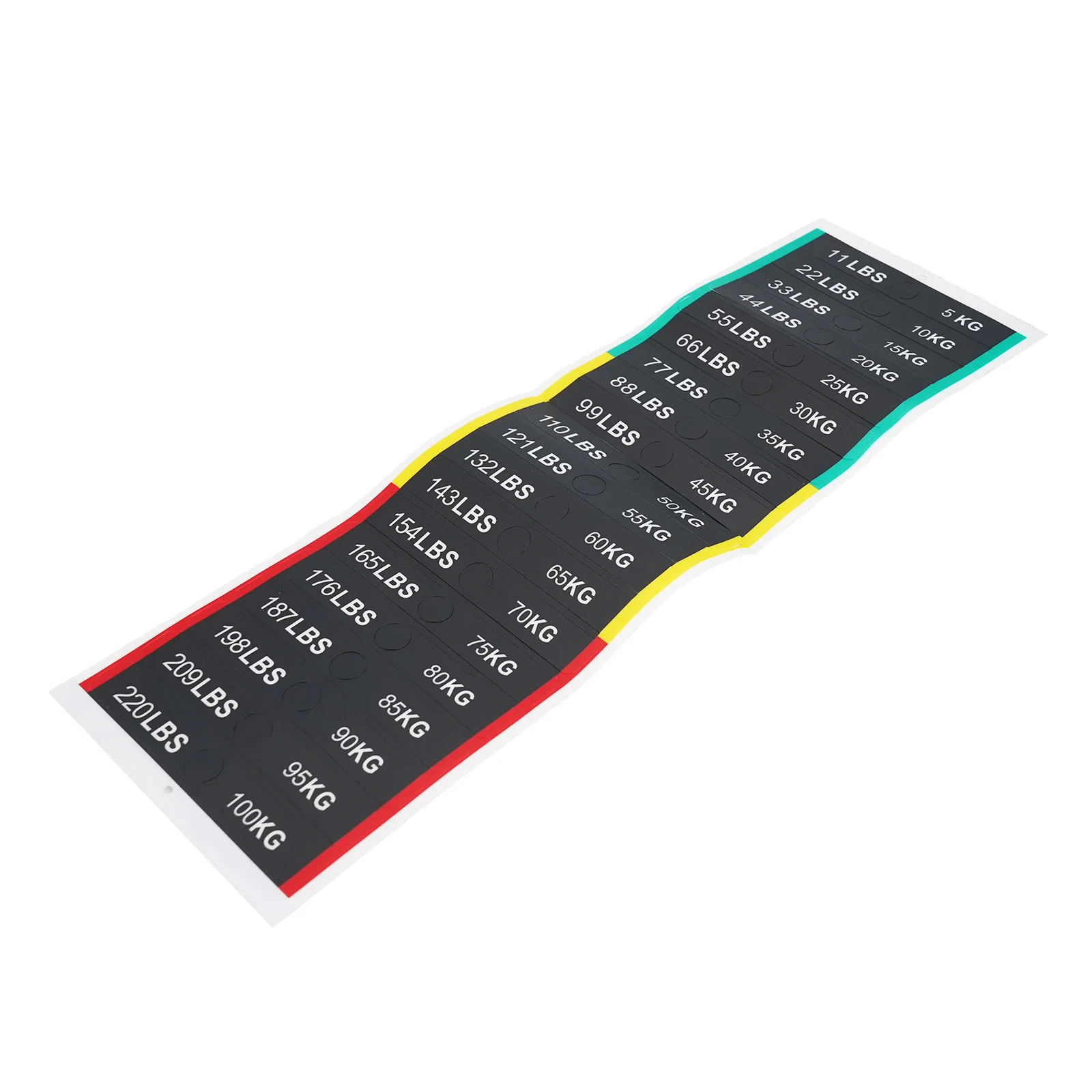 Gym Weight Stack Labels - Fitness Equipment Number Stickers 119x18mm For 5kg To 100kg Weights High Quality